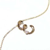 イニシャル ネックレス K18 ゴールド ダイヤモンド 0.01ct 一粒ダイヤ 18金 レディース ペンダント アルファベット E シンプル 華奢 ジュエリー アクセサリー ギフト プレゼント 誕生日 記念日