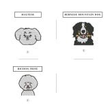 nametag-face ネームタグフェイス ペットうちの子グッズ 犬種 イラスト うちの子 ネームワッペン M Lサイズ 大きめサイズ ネーム ワッペン 刺繍 文字 犬 ハーネス Julius-K9 ユリウス お名前 ペット お名前ワッペン 刺繍ワッペン アイロン接着 マジックテープ 迷子札 愛犬グッズ