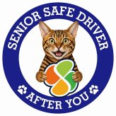 カーサイン 高齢者マーク SENIOR SAFE DRIVER トイガー ステッカー シール 直径13cm 肉球 日本製 車