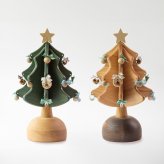 2026年10月発売　オルゴールツリー　プチ　グリーン or ナチュラル　　曲：サンタが街にやってくる オークビレッジ　oakvillage クリスマスツリー 608