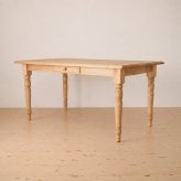 ダイニングテーブル FARMER 無垢材 パイン材 天然木 W150×D85×H72cm(引出の内寸:W36×D27.5×H 食卓テーブル 木製 食卓机 リビング ダイニング ライトブラウン おしゃれ 新生活