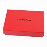【名入れ無料】【スペシャルラッピング付き】フェラガモ Salvatore Ferragamo サルヴァトーレフェラガモ 二つ折り財布 小銭入れ付き ウォレット ダブル・ガンチーニ レディース ブラック レッド 220627 770769 001 0770769 折財布