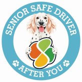カーサイン 高齢者マーク SENIOR SAFE DRIVER イングリッシュセター ステッカー シール 直径13cm 肉球 日本製 車
