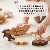 【名入れ無料】バランス積み木 7点セット 木製 恐竜 ギフト 出産祝い 男の子 プレゼント クリスマス べビー 誕生日 出生情報 おなまえ積み木 知育玩具 ブロック モンテッソーリ プレママ ゲーム おもちゃ 赤ちゃん 子供 天然木 玩具 早期開発 パズル  木のおもちゃ