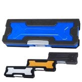 ヨコピタ ギガテクト 筆箱 サンスター文具 耐衝撃 全4色 ブラック ブルー ゴールド シルバー 両開き 鉛筆削り付き なまえシール付き 小学生 男の子 頑丈 落下に強い エラストマーフレーム リブ構造 ふでばこ ランドセル 横入れ 入学準備 新一年生 ［サプライ］