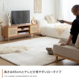 テレビ台 テレビボード テレビラック ローボード TVボード TV台 収納棚 リビング 収納 ラタン調 ラタン風 ナチュラル コード穴 脚付き スチール脚 木目調 おしゃれ 一人暮らし 韓国インテリア