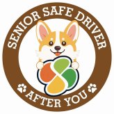 カーサイン 高齢者マーク SENIOR SAFE DRIVER コーギー ステッカー シール 直径13cm 肉球 日本製 車
