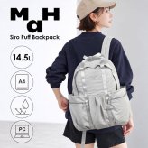 リュック MaH バックパック レディース 軽量 A4 PC収納 14インチ 撥水 大容量 通勤 通学 おしゃれ ビジネス リュックサック 旅行 仕事 ナイロン 丈夫 軽い 14.5L ボトルポケット PCスリーブ 多収納 多機能 きれいめ カジュアル 女性 シンプル 無地 黒 ブラック ライトグレー
