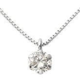 ダイヤモンド ネックレス 一粒 プラチナ Pt900 0.1ct 6本爪 シンプル ペンダント レディース アクセサリー ジュエリー 鑑定カード付き ギフト プレゼント 誕生日 記念日
