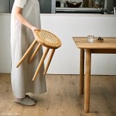 ダイニング家具 スツール ラタン ラタンスツール 籐椅子 チェア 木製 スペース チーク 無垢材 ラタンチェア カゴメ編み 軽い おしゃれ モダン バリ リビング 玄関 ダイニングチェア 椅子 北欧 ジャパンディ ナチュラル シンプル
