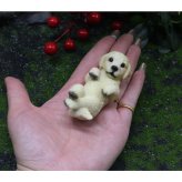 ゴールデンレトリバー 置物 子犬 リアル かわいい ミニチュア 犬 オブジェ 樹脂製 アニマル インテリア 雑貨 ガーデン 卓上 玄関 飾り デスク 車内 誕生日 プレゼント ギフト
