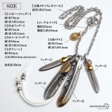 ステンレス フェザーネックレス インディアンジュエリー ペンダントネックレス メンズネックレス シルバー ゴールド 太角 あずきチェーン 細身 羽根 イーグル 精巧 立体的 男性 金属アレルギー対応