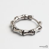 ステンレス 竹節ピアス シンプルピアス メタリック シルバー 燻し ゴシック 骨 ボーン 植物 プチプラ 片耳1点 つけっぱなしok メンズ 男性 金属アレルギー対応 イヤリング