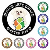 カーサイン 高齢者マーク SENIOR SAFE DRIVER マルペキ マグネット 強力 直径13cm 肉球 日本製 車 ステッカー
