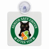 カーサイン 高齢者マーク SENIOR SAFE DRIVER ボンベイ 車内用 吸盤タイプ 収れん火災防止タイプ 肉球 日本製 車 ステッカー