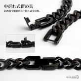 チタン 幅9mm 喜平チェーンネックレス ブラック メンズ 黒 喜平ネックレス チェーン 首飾り アクセサリー シンプル クール モード ストリート カジュアル ロック 重ね付け 存在感 光沢 大人 男性 金属アレルギー対応