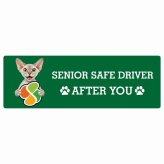 カーサイン 高齢者マーク SENIOR SAFE DRIVER デボンレックス ステッカー シール 長方形 15x5cm 肉球 日本製 車