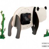 クロックパズル パンダ 木製 置時計 手作り 工作キット 動物 知育玩具 インテリア 雑貨 おしゃれ プレゼント ギフト 大人 子供 組み立て式 クロック W24-0031 セトクラフト
