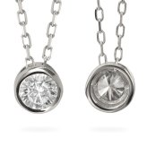 プラチナ ネックレス ダイヤモンド ネックレス 計0.08ct 一粒ダイヤ PT900 プラチナ900 白金 フクリン チェーンの長さ 40cm シンプル 華奢 上品 リュシー 彼女 妻 女性 レディース 誕生日 プレゼント ハロウィン 【品番：CG-RMP-N13196A】