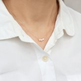  ベビーパール 18金 ネックレス 3粒 パール 真珠 レディース シンプル パールネックレス ゴールド K18 普段使い 小さい 華奢 可愛い 大人 6月 誕生石 プレゼント ギフト