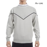 トミーヒルフィガー ゴルフ メンズ トリコロールライン クルーネックセーター TOMMY HILFIGER GOLF THMA458 秋冬モデル お誕生日祝い お祝い 記念品 お父さん 父の日 彼氏 男性 30代 40代 50代 60代  還暦祝い 敬老の日 人気プレゼント プレゼント