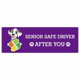カーサイン 高齢者マーク SENIOR SAFE DRIVER ダルメシアン ステッカー シール 長方形 20x6.7cm 肉球 日本製 車