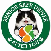 カーサイン 高齢者マーク SENIOR SAFE DRIVER キムリック マグネット 強力 直径13cm 肉球 日本製 車 ステッカー