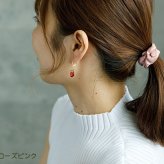 ピアス 金属アレルギー サージカルステンレス フープ 落ちない 引っかからない 外れにくい フック 花冠 しずく 雫 ドロップ ひと粒