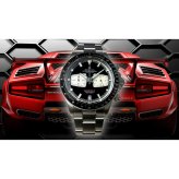 ジーダ ZEEDA スピードウルフ SPEED-WOLF PIANO BLACK 腕時計 メンズ メカニカルクォーツ クロノグラフ SPW-PBK
