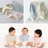 Lien de famille リヤンドファミーユ もこもこ天使スタイ | 綿100 コットン ガーゼ タオル地 ビブ スタイ 大判 大きい よだれかけ よだれ 多い ビブ バーピービ