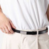 エムエム6 MM6 NUMERIC BELT MINI ミニ ニューメリック カーフスキン ベルト SA5TP0011 P9441 レディース ファッション小物 ブラック