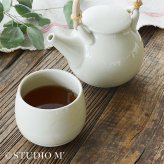 studio m’ スタジオエム なつめ 土瓶＆湯呑《2個》 同色セット[急須 湯呑 セット ペア おしゃれ 土瓶急須 湯呑セット 茶器セット 食器セット かわいい 湯のみ茶碗 ペアセット 2人用 食洗機対応 夫婦 お揃い お祝い 結婚祝い]