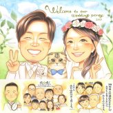 結婚式のプレゼントに、意外に喜ばれる手描き似顔絵のプレゼント。大切なお祝いにも安心してご注文いただけます。 似顔絵 ギフト 結婚式 手描き 贈り物 名入れ プレゼント 結婚式 婚礼 記念 ウェディング ブライダル カップル 新郎 両親 新婦 名入れ 下書き確認 修正無料 かわいい そっくり サプライズ 親孝行 結婚式 一生もの ウェディング 思い出 感動 闘病中の方への励まし 贈答品 ホワイトデー