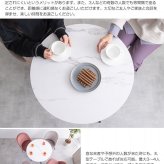カフェテーブル ダイニングテーブル 大理石柄 おしゃれ 北欧 韓国系 モダン Mia 大理石調 マーブル柄単品 幅70cm ホワイト マーブル アイアン脚 ダイニング 高級感 クラシック カフェ風 新生活
