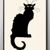 日本製 Chat Noir 黒猫 ネコ スタンラン A3 サイズ ポスター アート おしゃれ 絵画 インテリア 北欧 イラスト マット紙 艶消し アートパネル 額 フレーム デザイン 壁掛け ギフト 新築祝い ディスプレイ  速達 送料無料