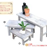 チェア 椅子 ホワイトスツール風花台 3点セット ロータイプ YT-406080SS 送料無料 収納 木製 北欧 キャスター ボックス 丸いす 丸イス