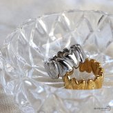 ステンレス ハートリング 2カラー 18KGP ゴールド gold レディース 女性 指輪 金属アレルギー対応