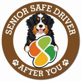 カーサイン 高齢者マーク SENIOR SAFE DRIVER バーニードゥードル マグネット 強力 直径13cm 肉球 日本製 車 ステッカー