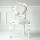 ダイニング家具 マホガニー ダイニングチェアー 肘掛け無し 猫脚 アンティーク 椅子 姫家具 プリンセス家具 ヨーロッパ風 ホワイト 木製ダイニングチェア ロココ調 ヨーロピアン風チェアー 上品エレガント