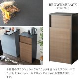 ゴミ箱 ダストボックス デザイン プッシュ式 キャスター 木製 キッチンペール ごみ箱 おしゃれ スリム ペダル キッチン カウンター 省スペース 扉付き ウッド ブラウン ナチュラル に見えない 隠し
