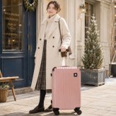 SCANDINAVIAN FOREST キャリーケース 63L Mサイズ 大容量 スーツケース 4-6泊 宿泊 旅行 出張 シンプル レディース ギフト プレゼント ピンク sfrs2401-m