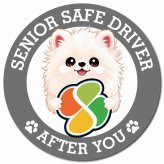 カーサイン 高齢者マーク SENIOR SAFE DRIVER ポメマル マグネット 強力 直径13cm 肉球 日本製 車 ステッカー