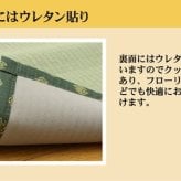 夏ラグ 夏用カーペット フリーカット い草 上敷き カーペット 『F竹』 本間2畳(約191×191cm）(裏:ウレタン張り）