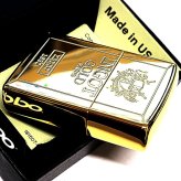 ZIPPO ライター インゴット ゴールド ジッポ 鏡面仕上げ 彫刻 かっこいい 金タンク 高級 金塊 おしゃれ メンズ ギフト プレゼント