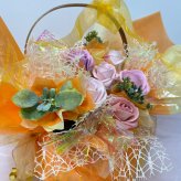 キャンディー フラワー アレンジ 送料無料 花 プレゼント ソープフラワー 造花 かごアレンジ ギフト オレンジ 花 誕生日 女性 母 祖母 女友達 退職祝い 上司 還暦祝い 結婚記念日 母の日 発表会 ライブ 両親 お祝い 子供 贈り物 推し活