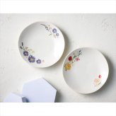 日比谷花壇 FLORIOGRAPHY（花言葉） ペアプレートセット（チューリップ･孔雀草） HBK20-164  内祝 内祝い お祝 御祝 記念品 出産内祝い プレゼント 快気祝い 粗供養 引出物
