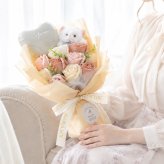 tinoソープフラワーバルーンブーケ｜バルーンブーケ ソープフラワー ブーケ ぬいぐるみ付き バルーンギフト 名入れ 誕生日プレゼント 出産祝い 発表会 プレゼント 発表会 入園祝い 卒園祝い 入学祝い 卒業祝い 成人式 プレゼント お祝い ギフト