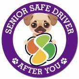 カーサイン 高齢者マーク SENIOR SAFE DRIVER チワパグ マグネット 強力 直径13cm 肉球 日本製 車 ステッカー