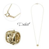 ゴールド ネックレス ハワイアンジュエリー ネックレス イエローゴールド バレル 樽 ハイビスカス 透かし模様 14K K14イエローゴールド K10 10Kあずきチェーン太0.7mm ギフトラッピング可能 彼女 妻 女性 レディース プレゼント ハロウィン 【品番：CG-GP106】