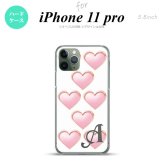 iPhone11Pro iPhone11 Pro スマホケース ハードケース ハート C 白 +アルファベット メンズ レディース nk-i11p-175i
